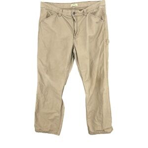 Blue Mountain Mens Carpenter Pants Tan Khaki‎ Canvas Workwear 40x32